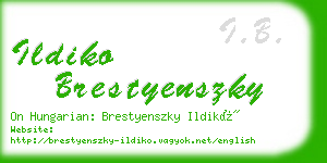 ildiko brestyenszky business card